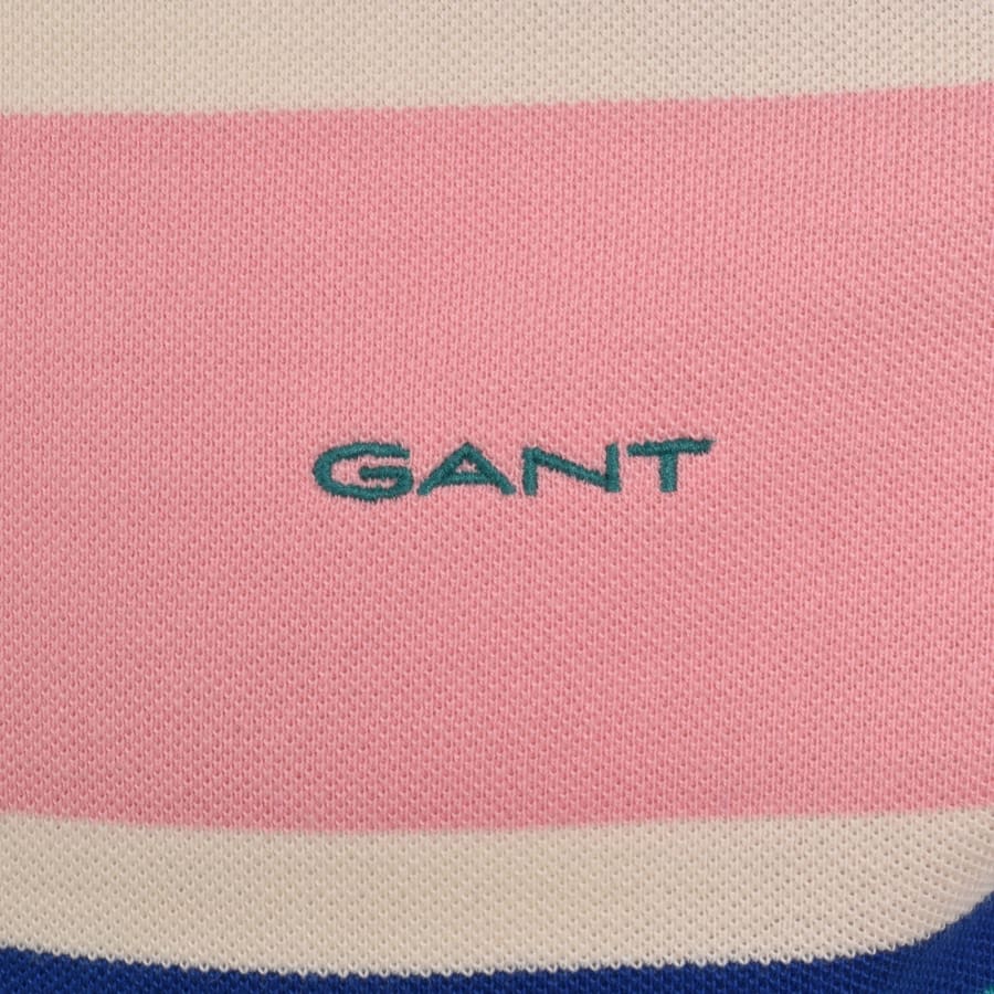 Image number 3 for Gant Multistripe Polo T Shirt Blue