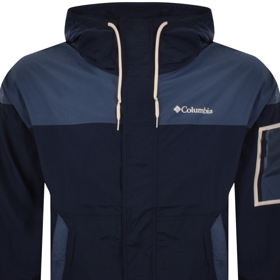 Image number 2 for Columbia Windbreaker Jacket Navy