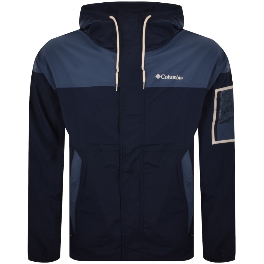 Image number 1 for Columbia Windbreaker Jacket Navy