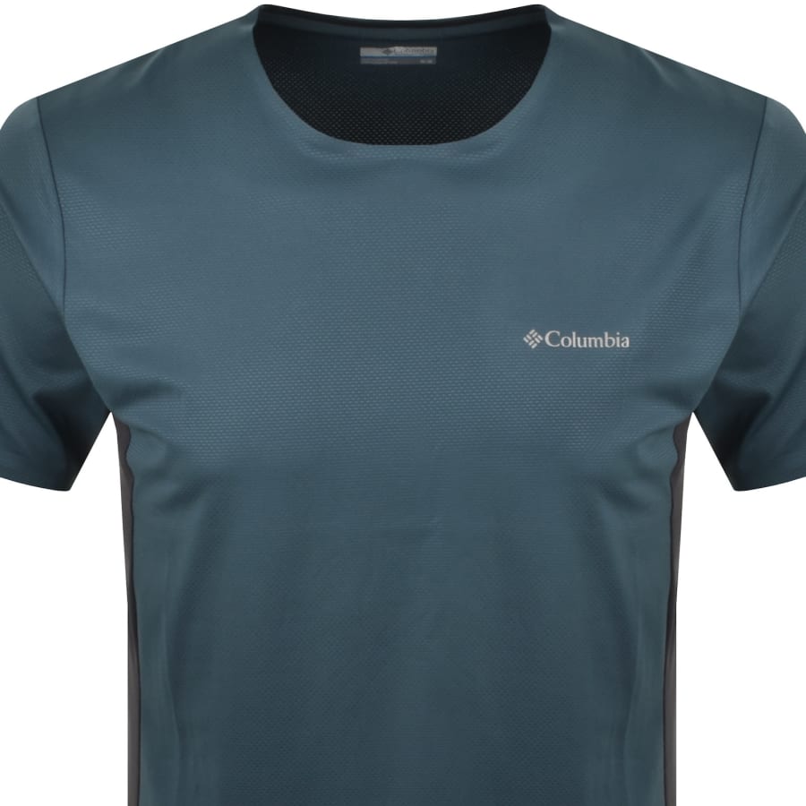 Image number 2 for Columbia Three Pitch Crew Neck T Shirt Blue