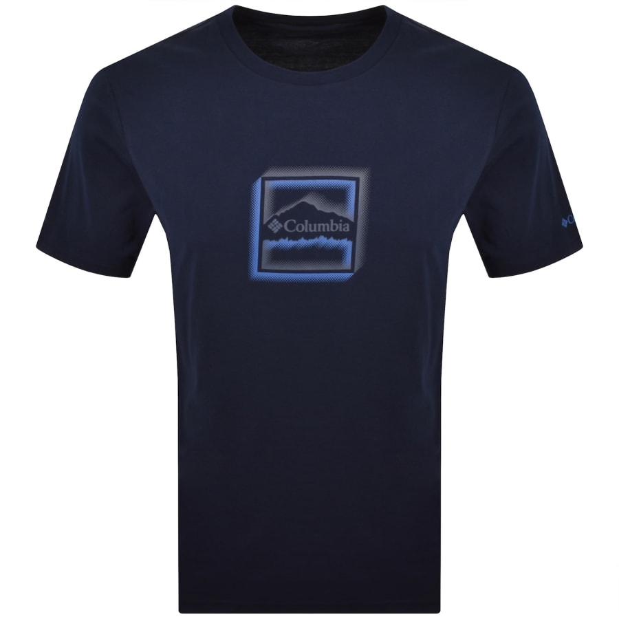 Image number 1 for Columbia Seasonal Graphic T Shirt Navy