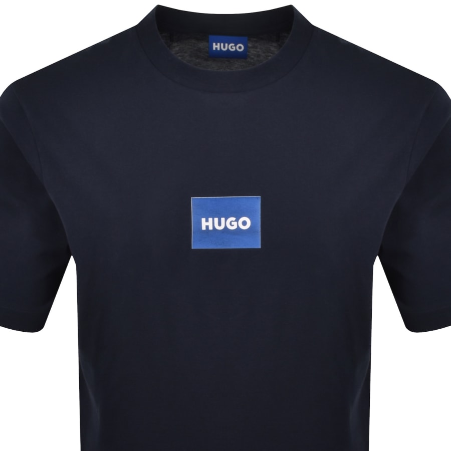 Image number 2 for HUGO Blue Nayonix Logo T Shirt Dark Blue