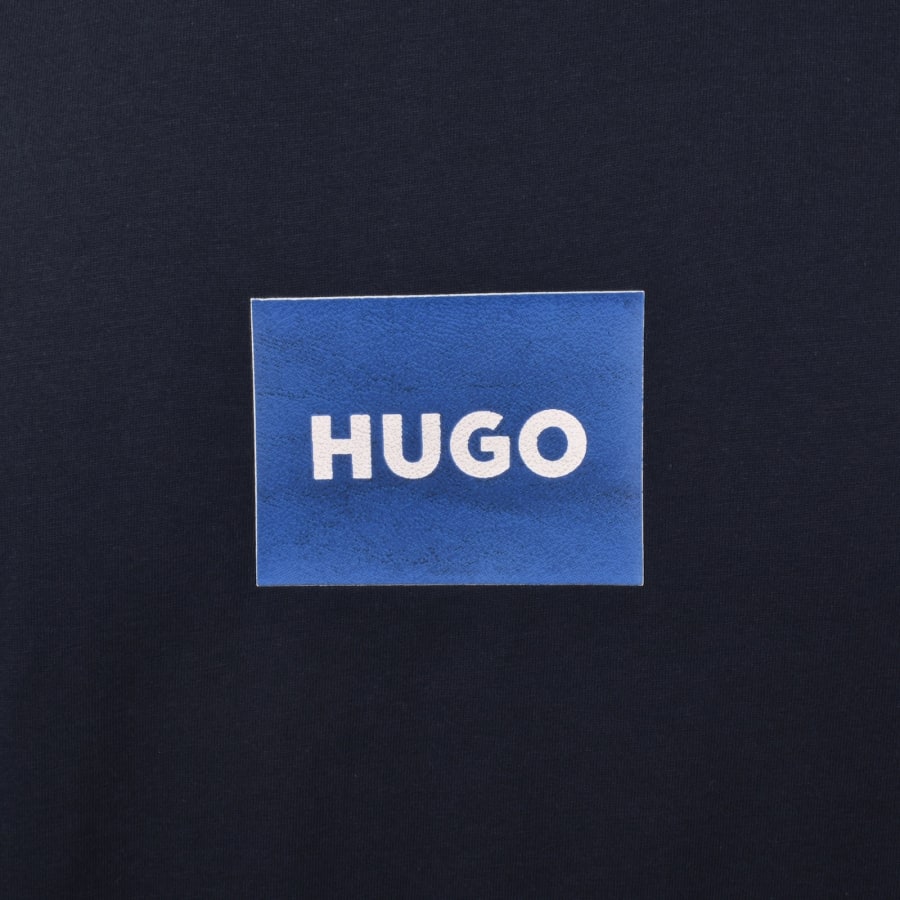 Image number 3 for HUGO Blue Nayonix Logo T Shirt Dark Blue