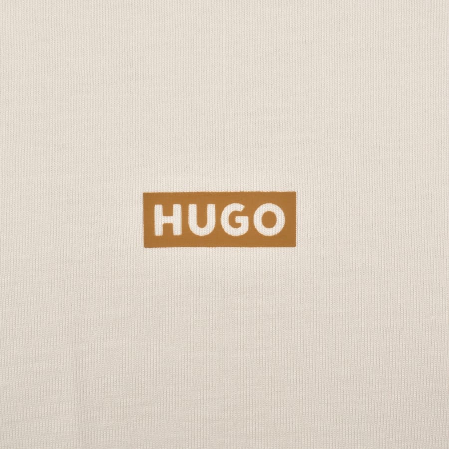 Image number 4 for HUGO Blue Nalono T Shirt Cream