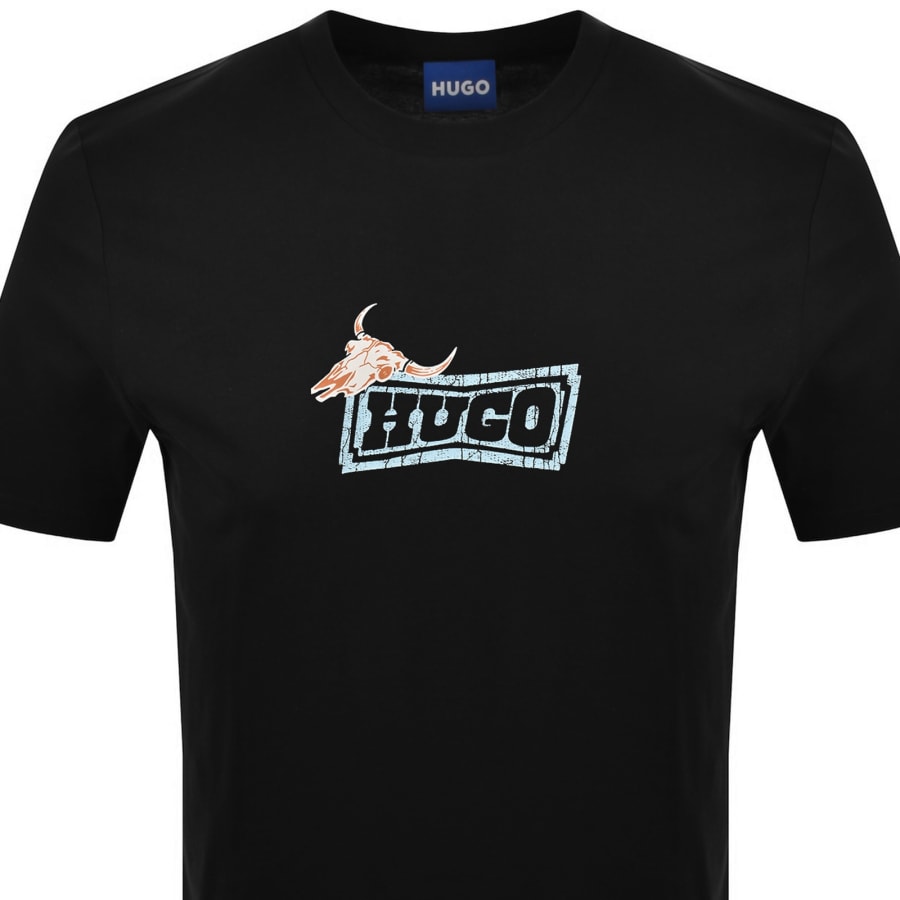Image number 2 for HUGO Blue Nadero T Shirt Black