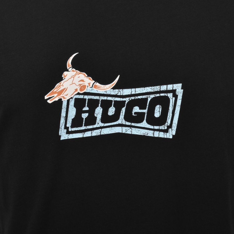 Image number 3 for HUGO Blue Nadero T Shirt Black
