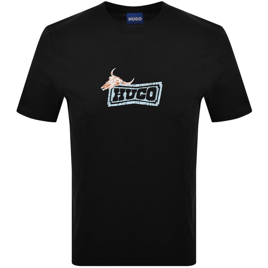 Image number 1 for HUGO Blue Nadero T Shirt Black