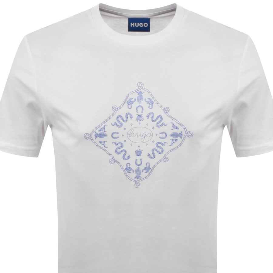 Image number 2 for HUGO Blue Nerberri T Shirt White
