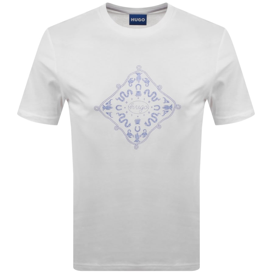 Image number 1 for HUGO Blue Nerberri T Shirt White