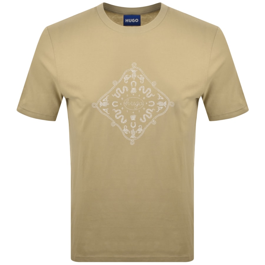 Image number 1 for HUGO Blue Nerberri T Shirt Medium Beige