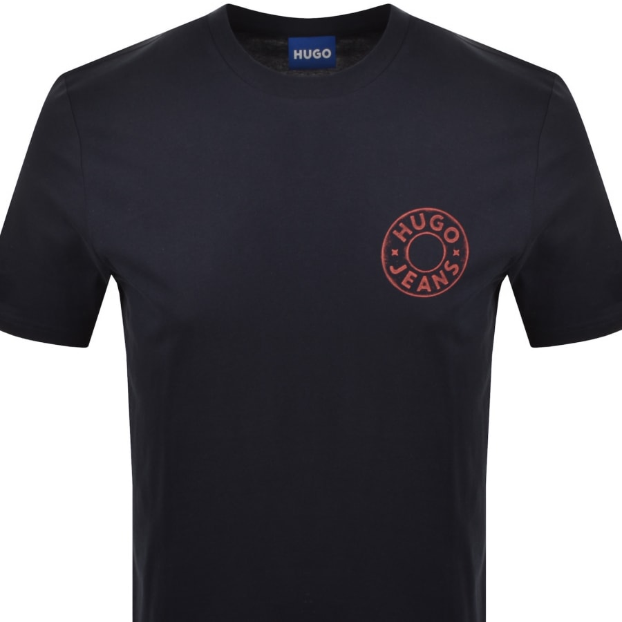 Image number 2 for HUGO Blue Nemodo T Shirt Dark Blue