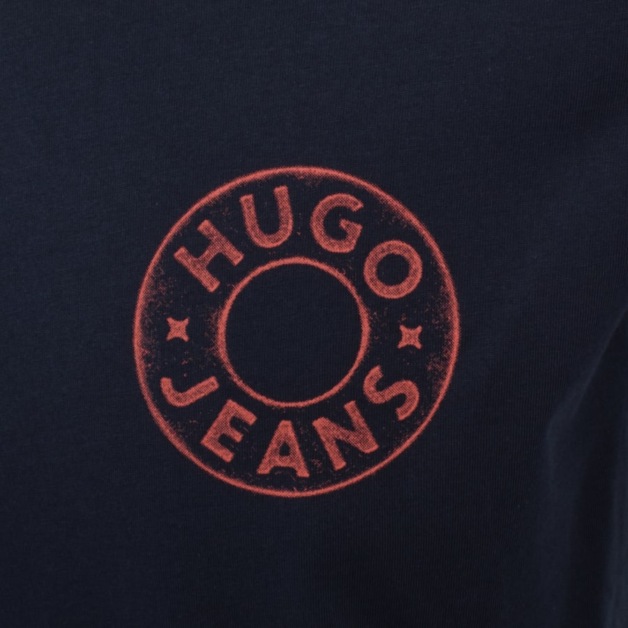 Image number 3 for HUGO Blue Nemodo T Shirt Dark Blue