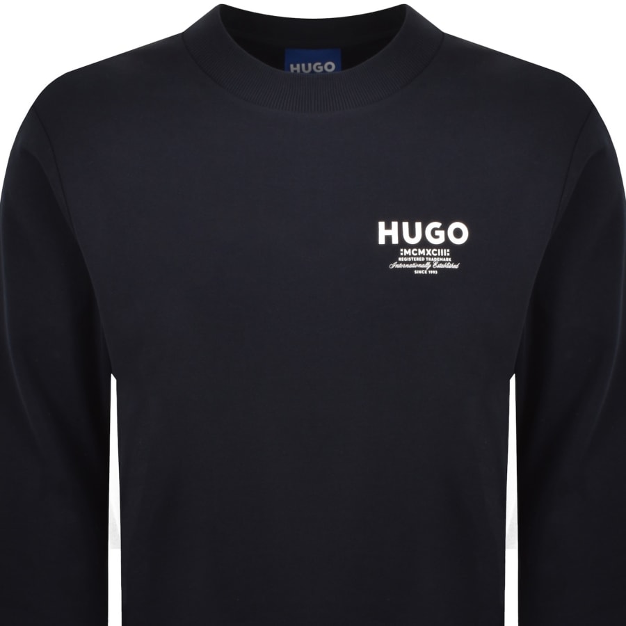Image number 2 for HUGO Blue Nespon Sweatshirt Dark Blue
