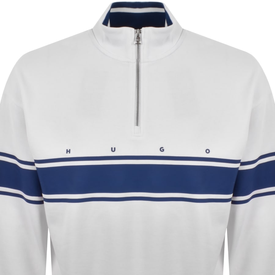 Image number 2 for HUGO Demsizip Sweatshirt White