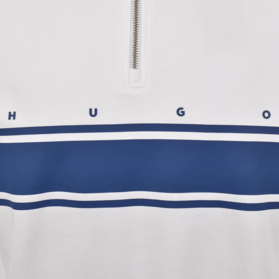 Image number 3 for HUGO Demsizip Sweatshirt White