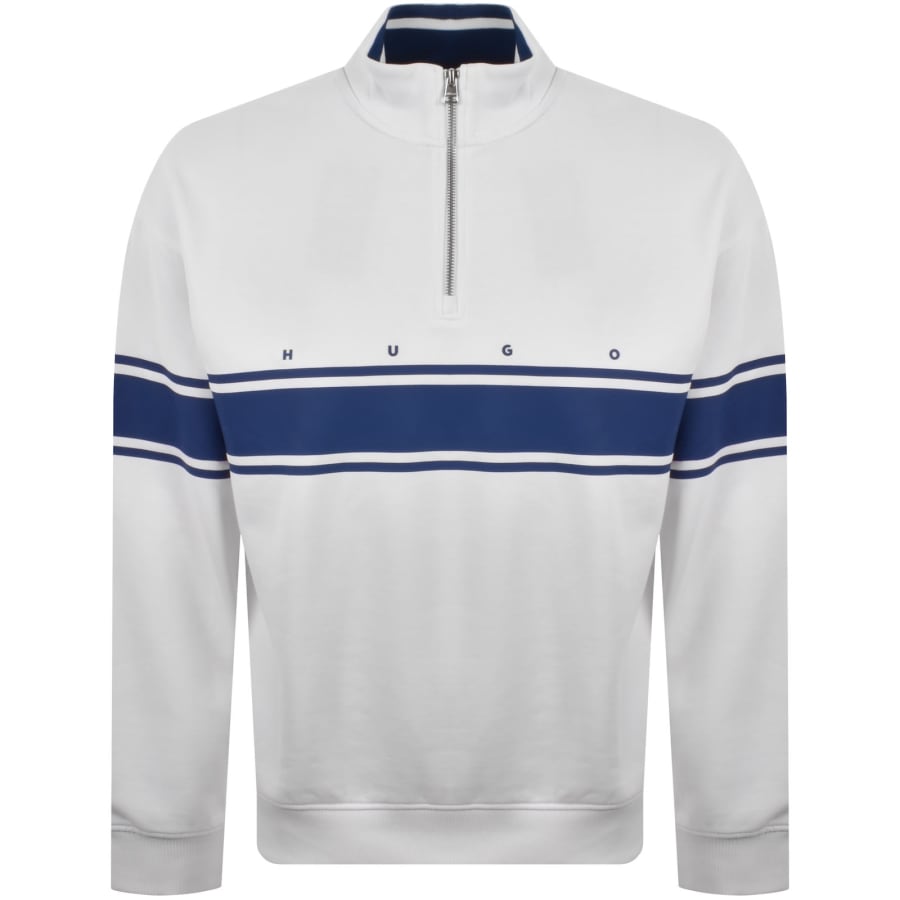 Image number 1 for HUGO Demsizip Sweatshirt White