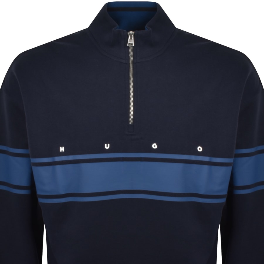 Image number 2 for HUGO Demsizip Sweatshirt Dark Blue