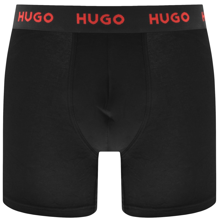 Image number 2 for HUGO 3 Pack Boxers Black