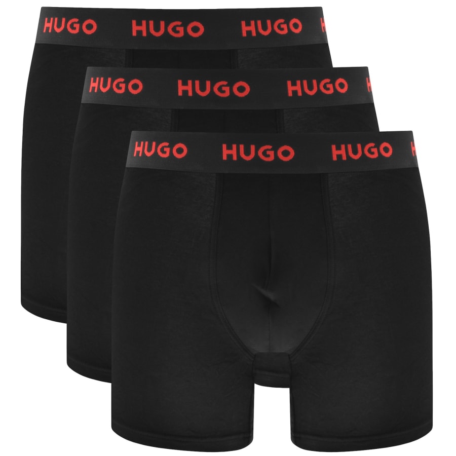 Image number 1 for HUGO 3 Pack Boxers Black