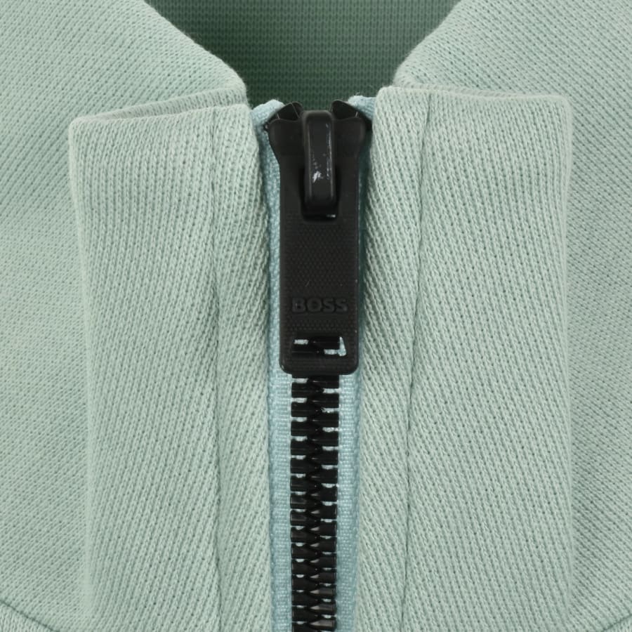 Image number 4 for BOSS Zetrust Quarter Zip Sweatshirt Green