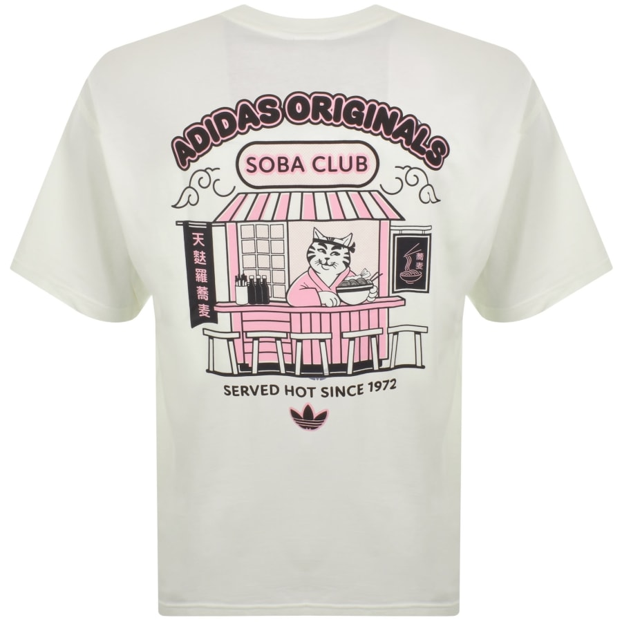 Image number 5 for adidas Originals Soba Cat T Shirt Off White