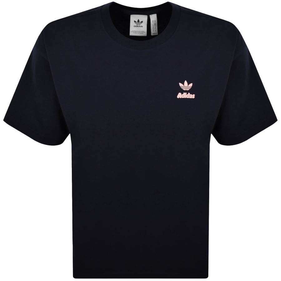 Image number 2 for adidas Originals ST Fonts BD T Shirt Navy