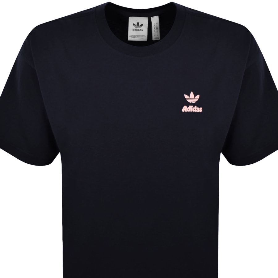Image number 3 for adidas Originals ST Fonts BD T Shirt Navy