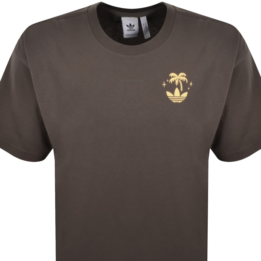 Image number 3 for adidas Originals Retro Keychain T Shirt Brown