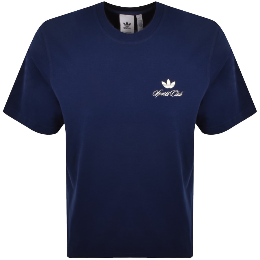 Image number 2 for adidas Originals Sportclub GFX T Shirt Navy