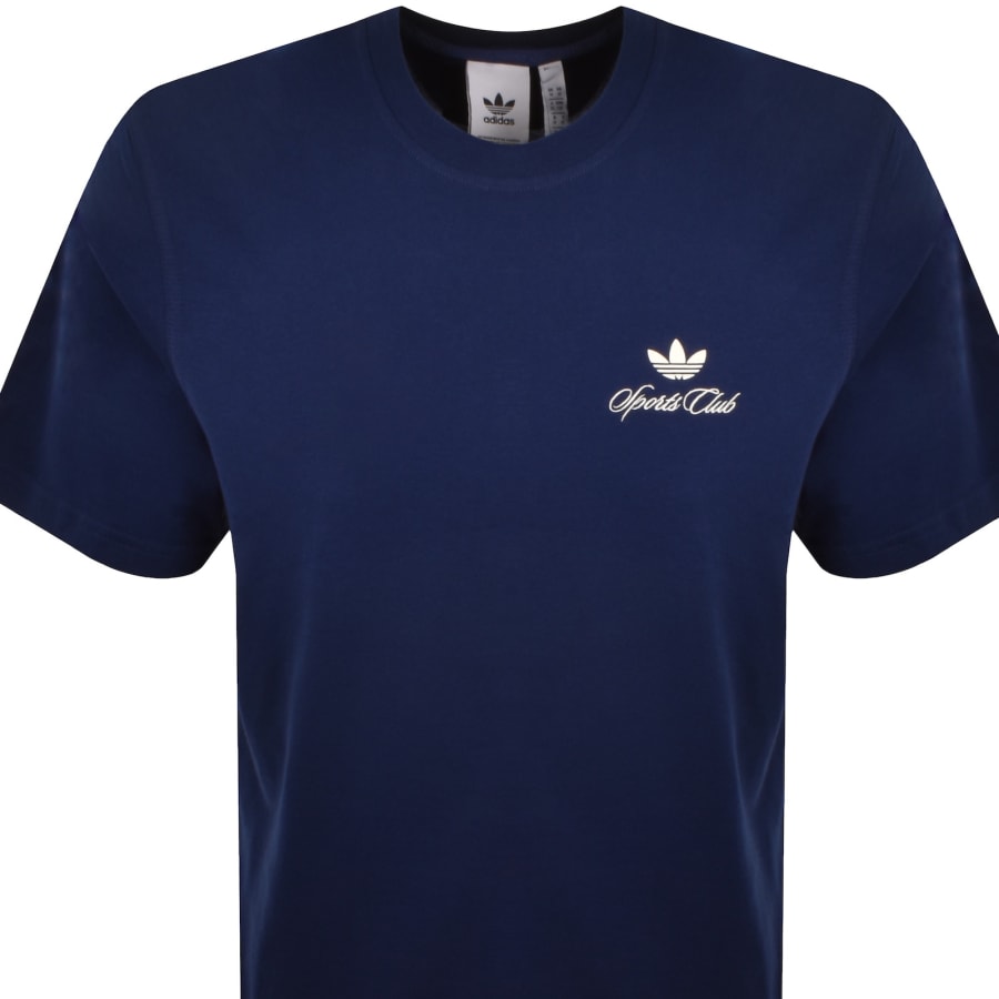 Image number 3 for adidas Originals Sportclub GFX T Shirt Navy
