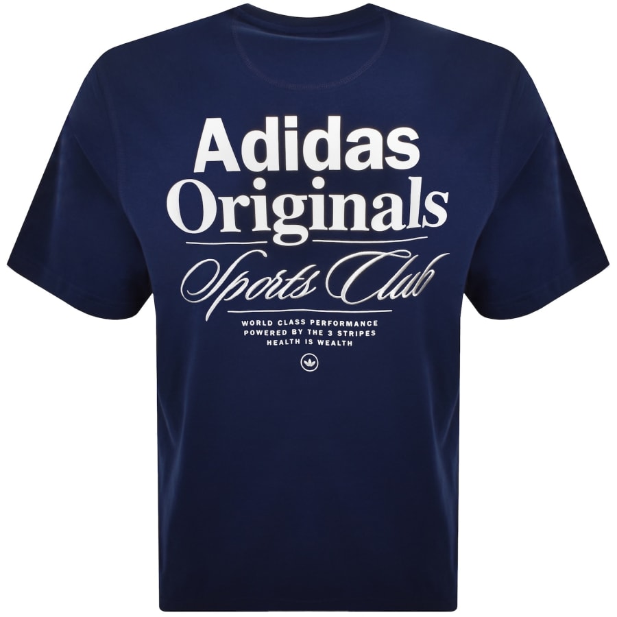 Image number 5 for adidas Originals Sportclub GFX T Shirt Navy