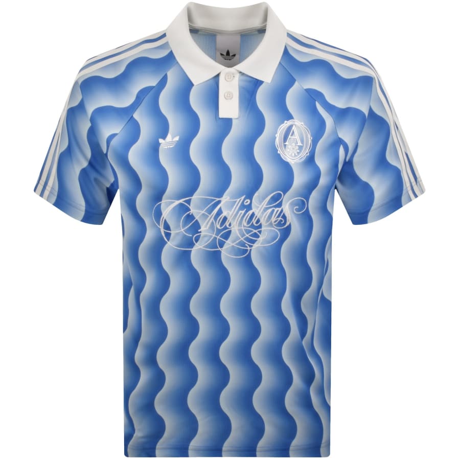 Image number 2 for adidas Originals Jersey Polo Blue
