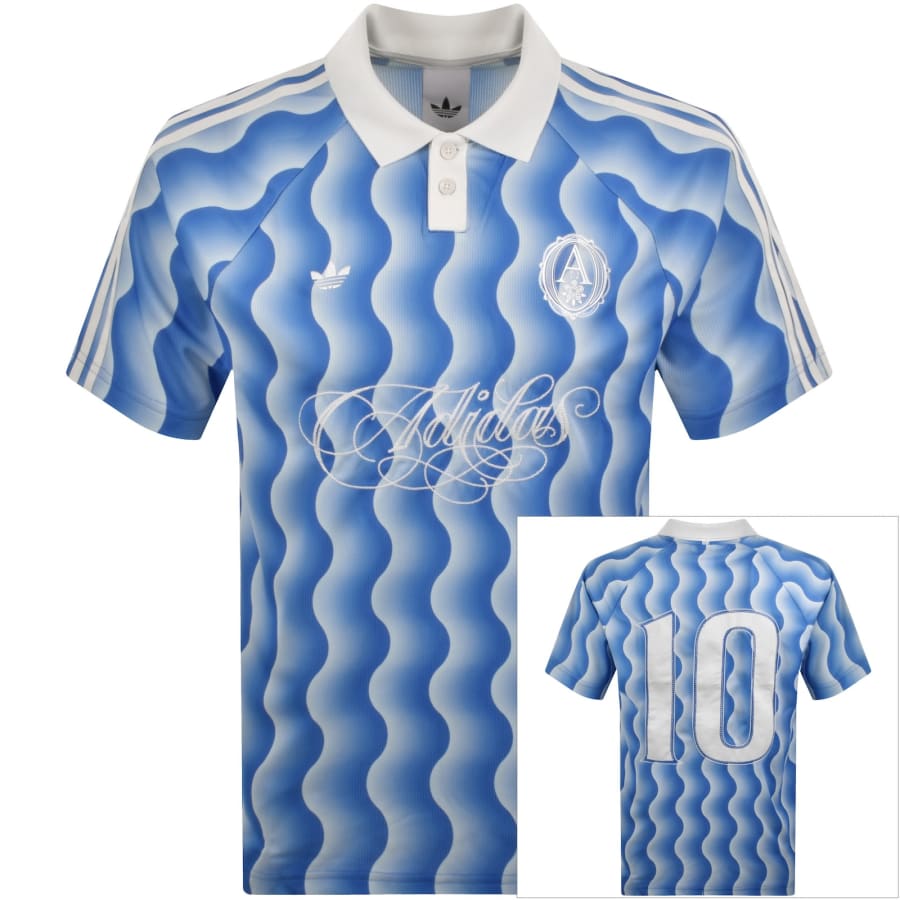 Image number 1 for adidas Originals Jersey Polo Blue