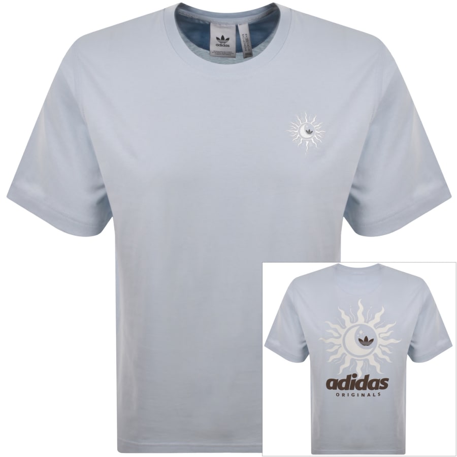 Image number 1 for adidas Originals Sun GFX T Shirt Blue