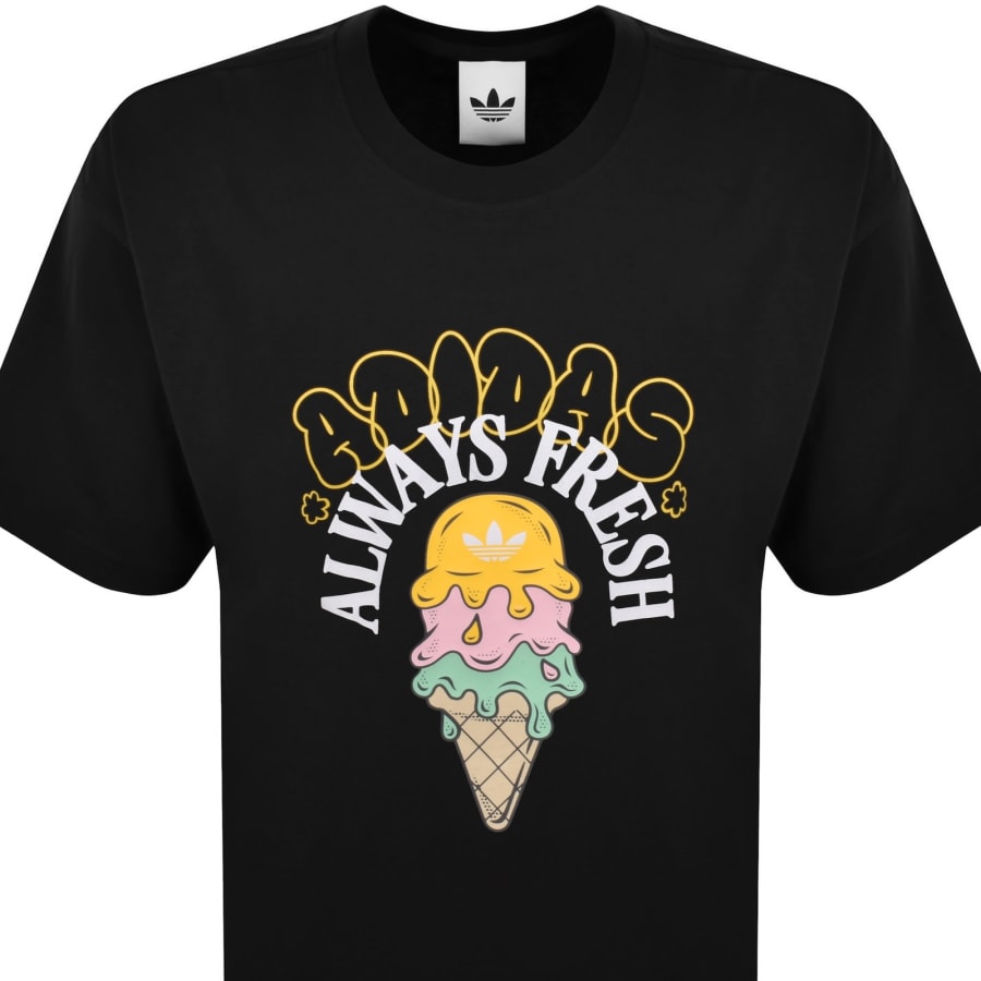Image number 2 for adidas Originals Loose Graphic T Shirt Black