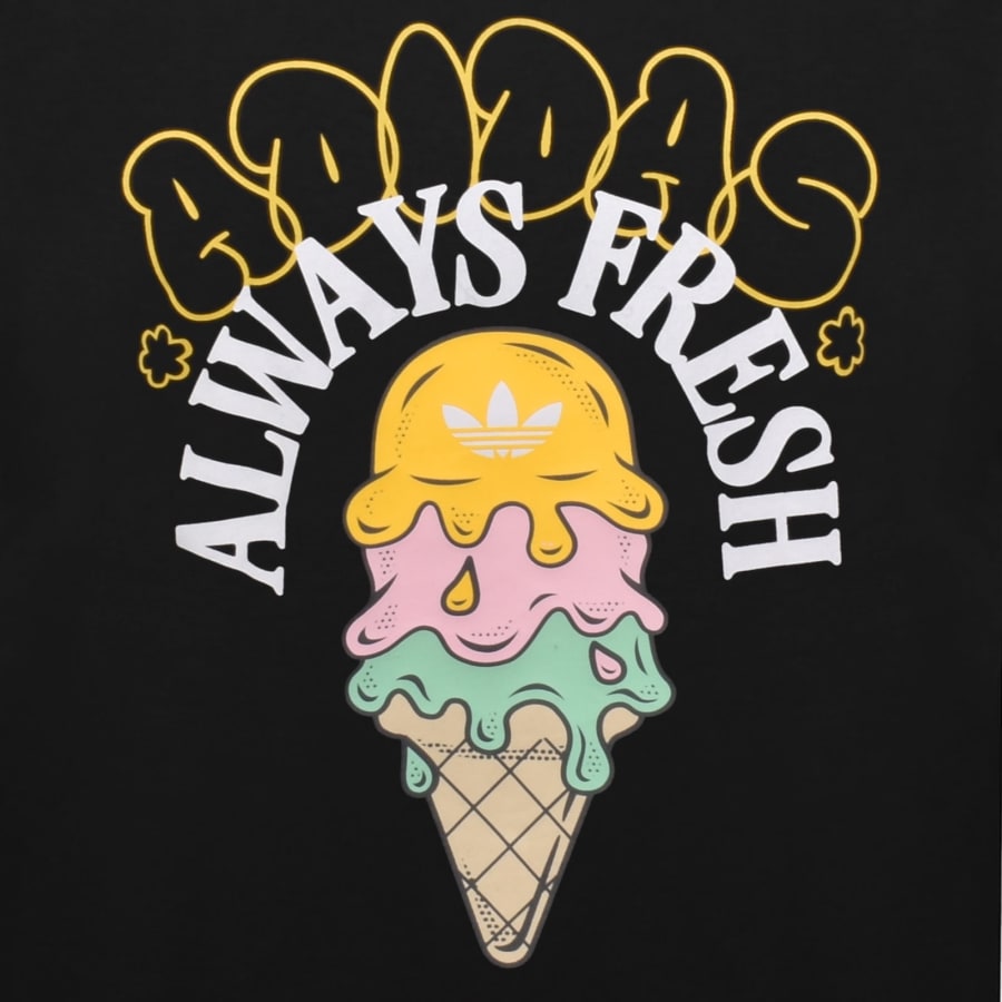 Image number 3 for adidas Originals Loose Graphic T Shirt Black