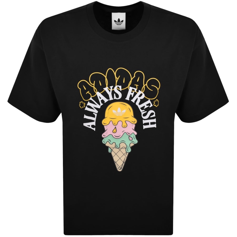 Image number 1 for adidas Originals Loose Graphic T Shirt Black
