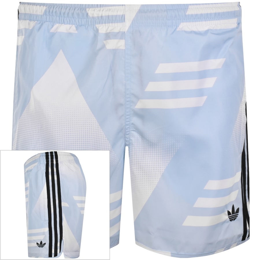 Image number 1 for adidas Originals All Over Print Shorts Blue
