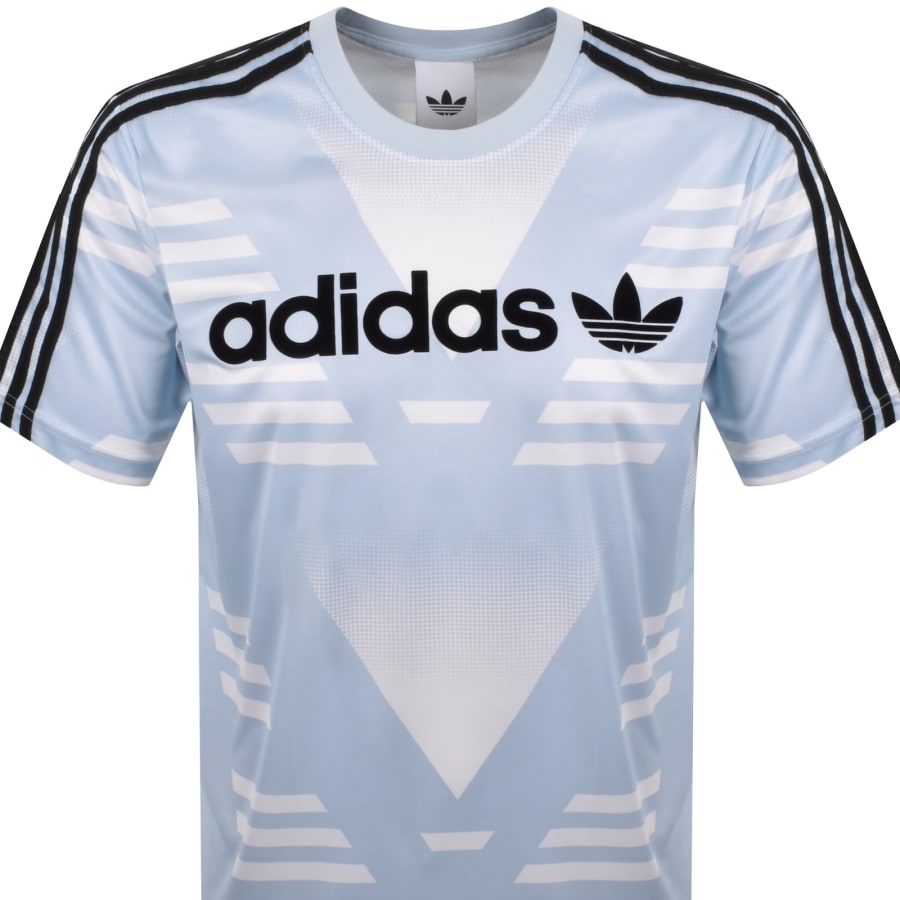 Image number 2 for adidas Originals Sponsored Jersey T Shirt Blue