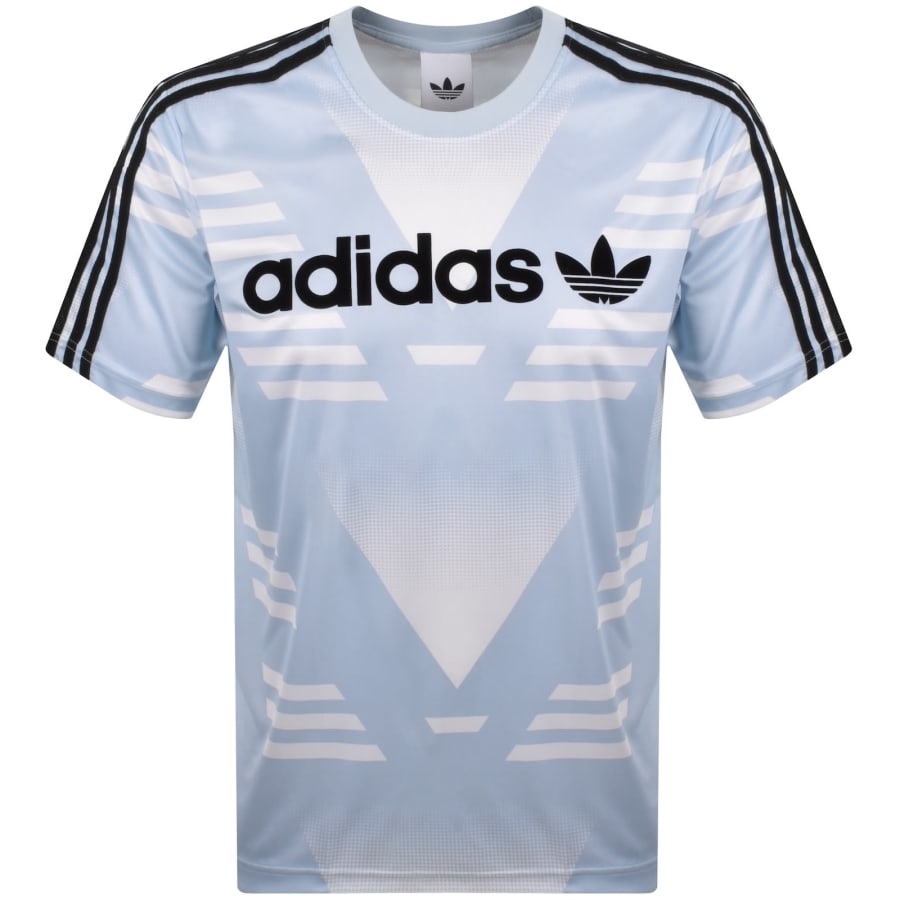 Image number 1 for adidas Originals Sponsored Jersey T Shirt Blue