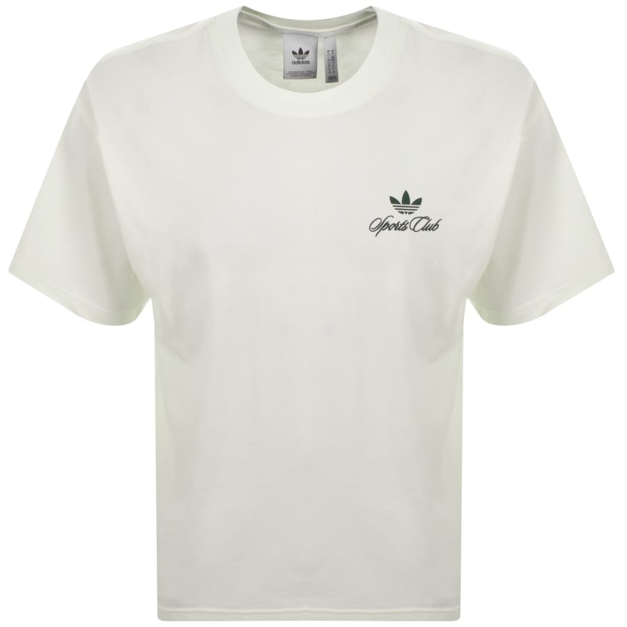 Image number 2 for adidas Originals Sportclub GFX T Shirt Cream