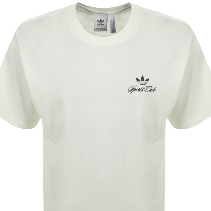 Image number 3 for adidas Originals Sportclub GFX T Shirt Cream