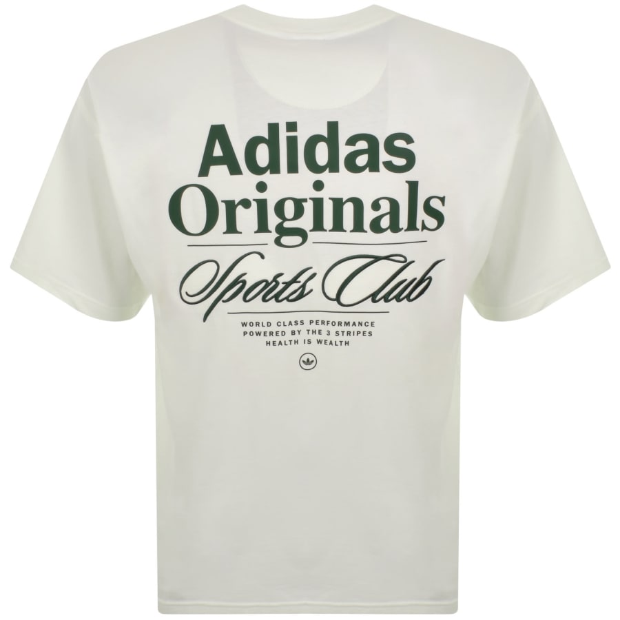 Image number 4 for adidas Originals Sportclub GFX T Shirt Cream