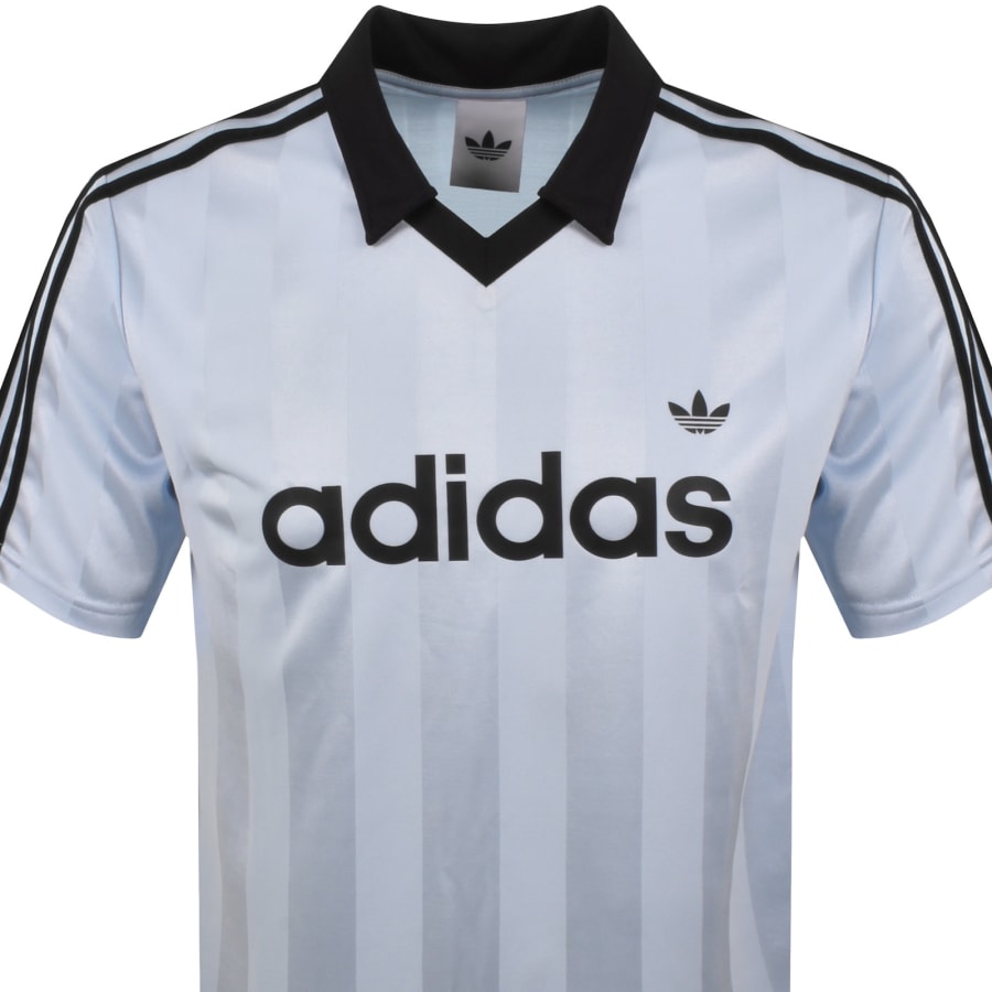 Image number 2 for adidas Originals Jersey Polo T Shirt Blue