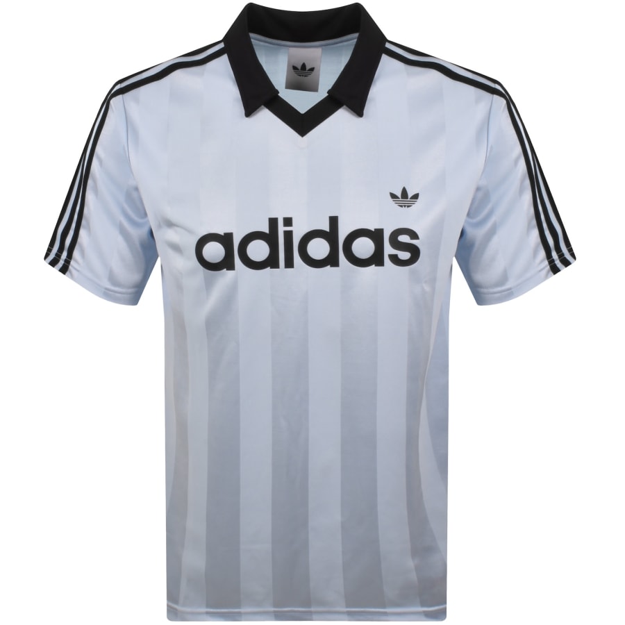 Image number 1 for adidas Originals Jersey Polo T Shirt Blue