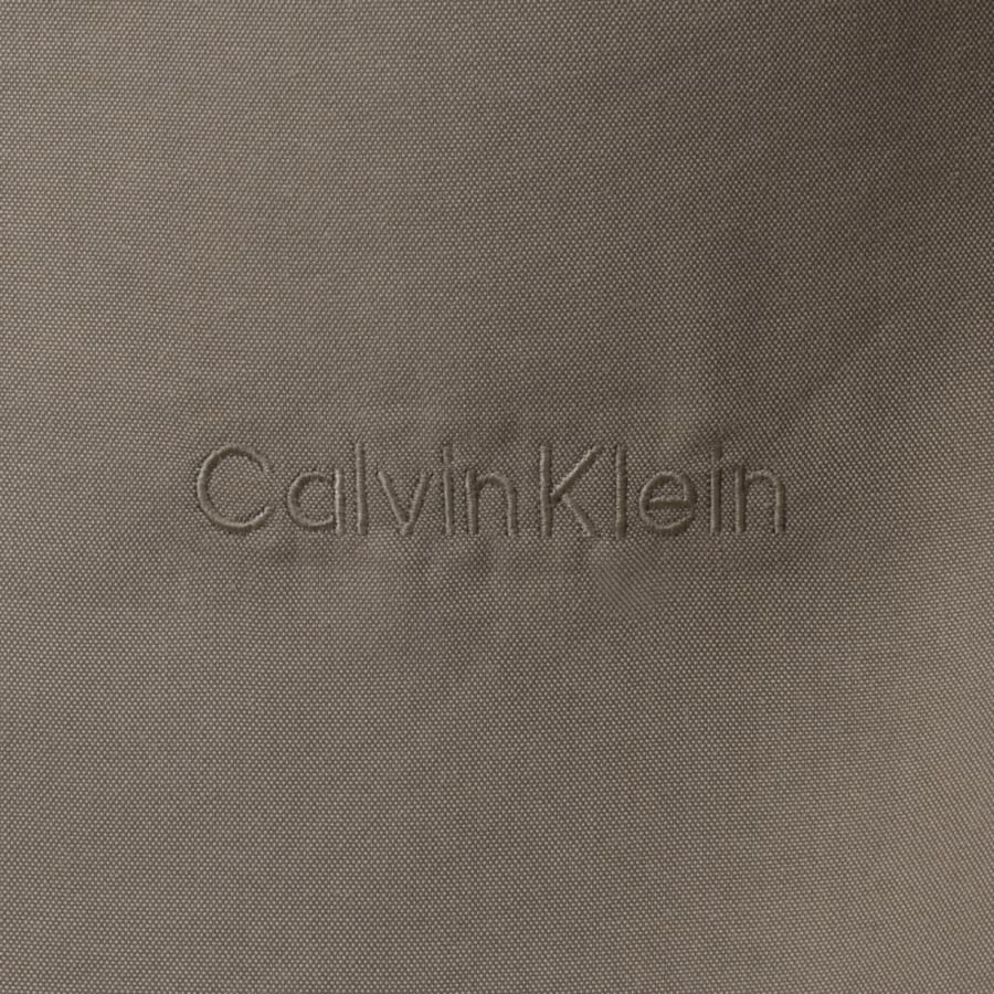 Image number 3 for Calvin Klein Camp Collar Shirt Brown