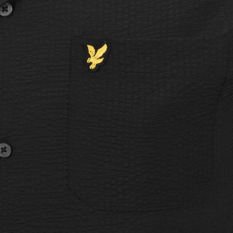 Image number 3 for Lyle And Scott Crinkle Resort Shirt Black