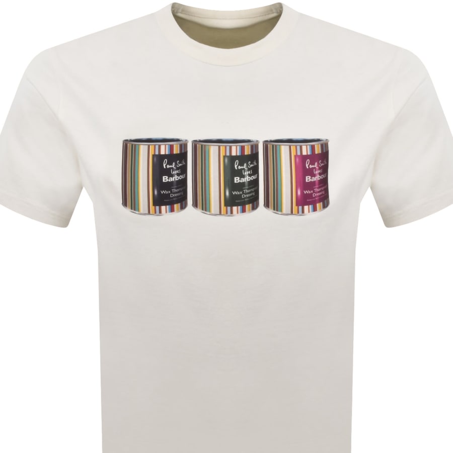 Image number 2 for Barbour X Paul Smith Tinned T Shirt Off White