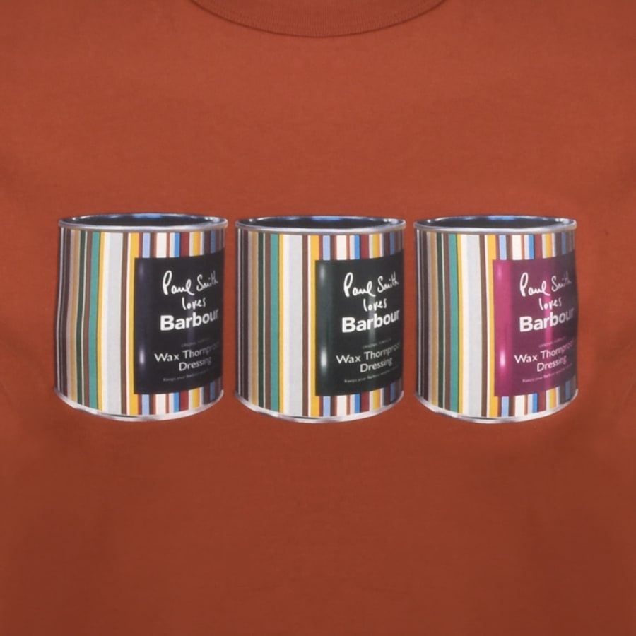 Image number 3 for Barbour X Paul Smith Tinned T Shirt Orange