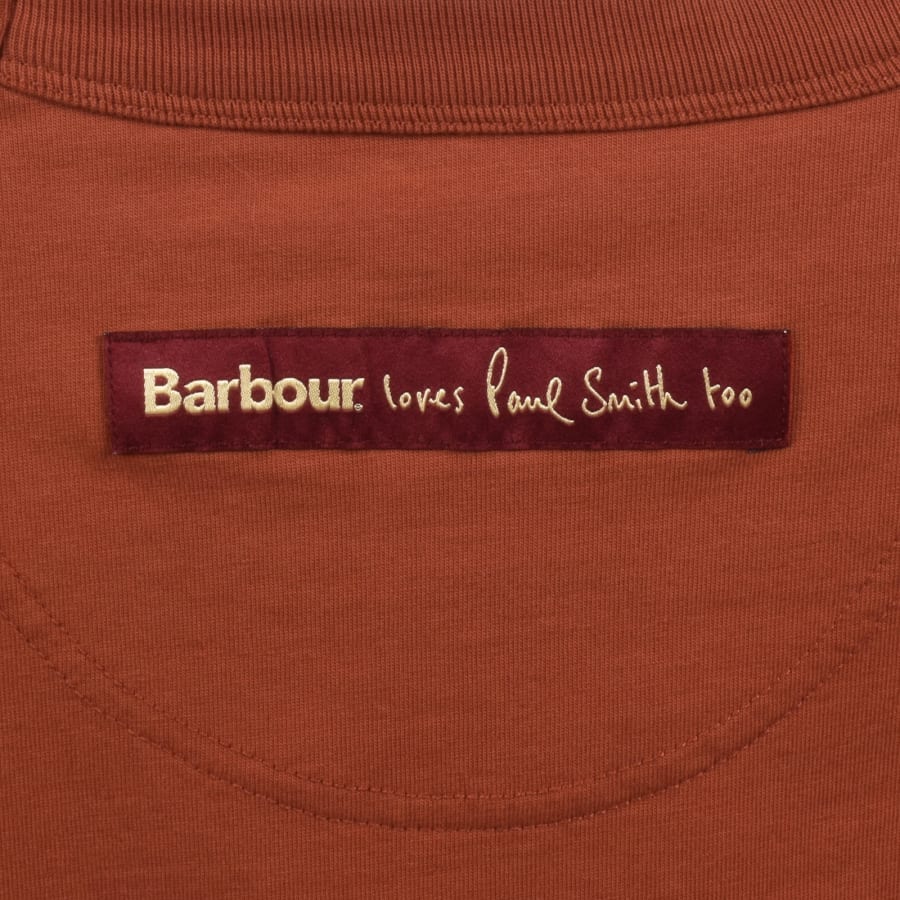 Image number 4 for Barbour X Paul Smith Tinned T Shirt Orange